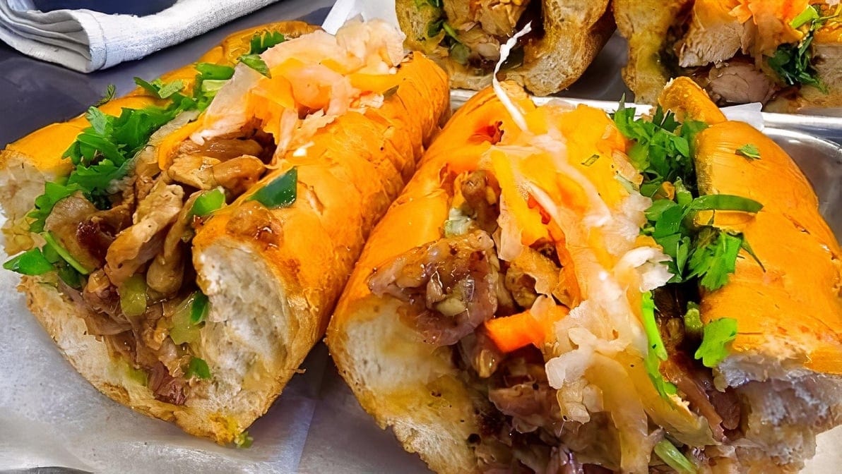 Lemongrass Beef Banh Mi.