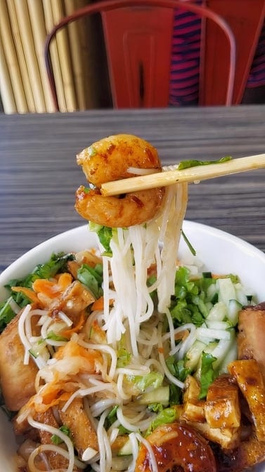 Lemongrass Shrimp Noodle Bowl.