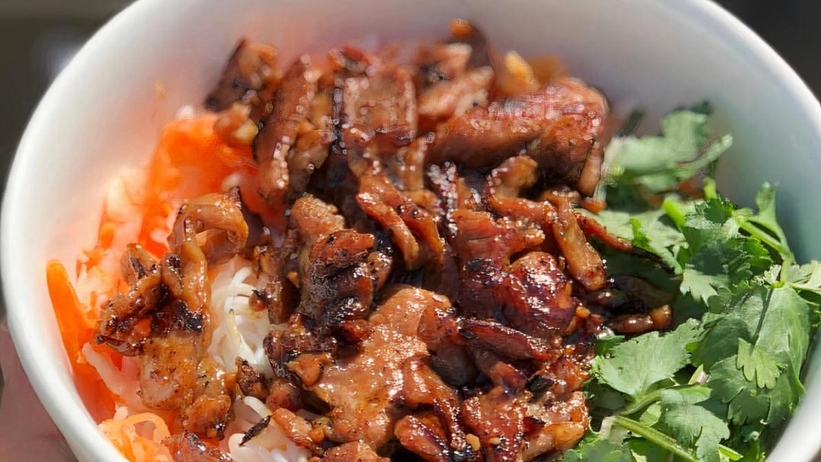 Vietnamese BBQ Pork Rice Bowl.