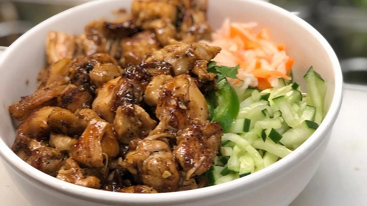 Lemongrass Chicken Rice Bowl.