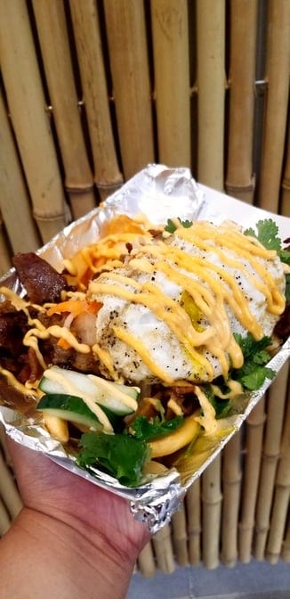 Vietnamese BBQ Pork Loaded Fries.