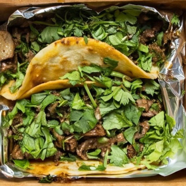 Lemongrass Beef Yummi Taco.