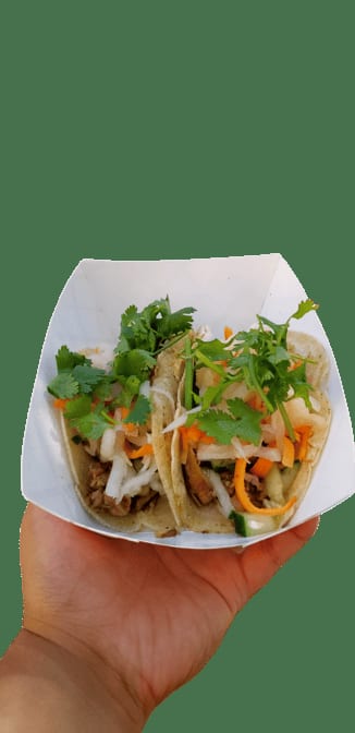 Lemongrass Chicken Yummi Tacos.