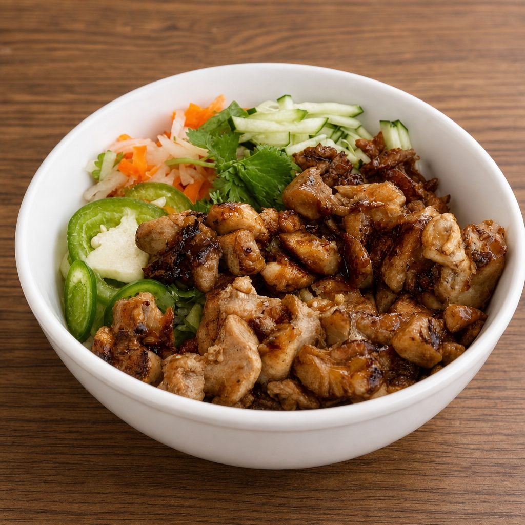 Lemongrass Pork Rice Bowl.