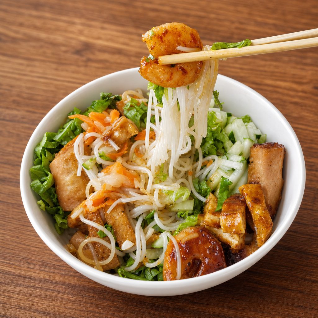 Lemongrass Shrimp Noodle Bowl.