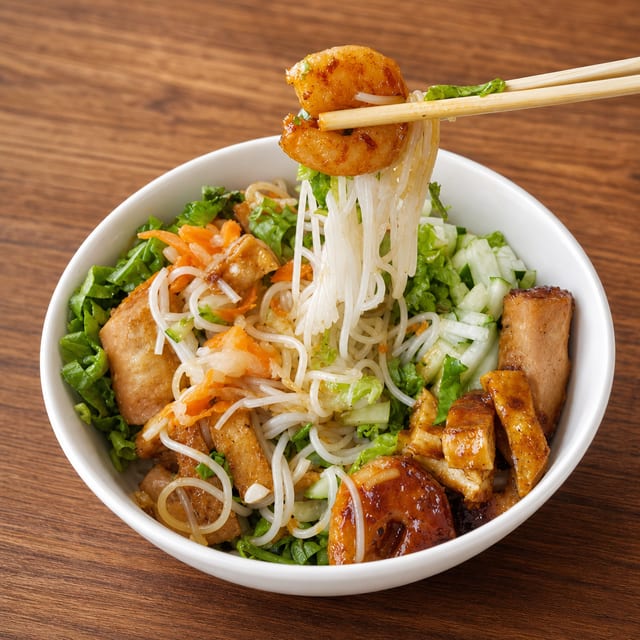 Lemongrass Shrimp Noodle Bowl.