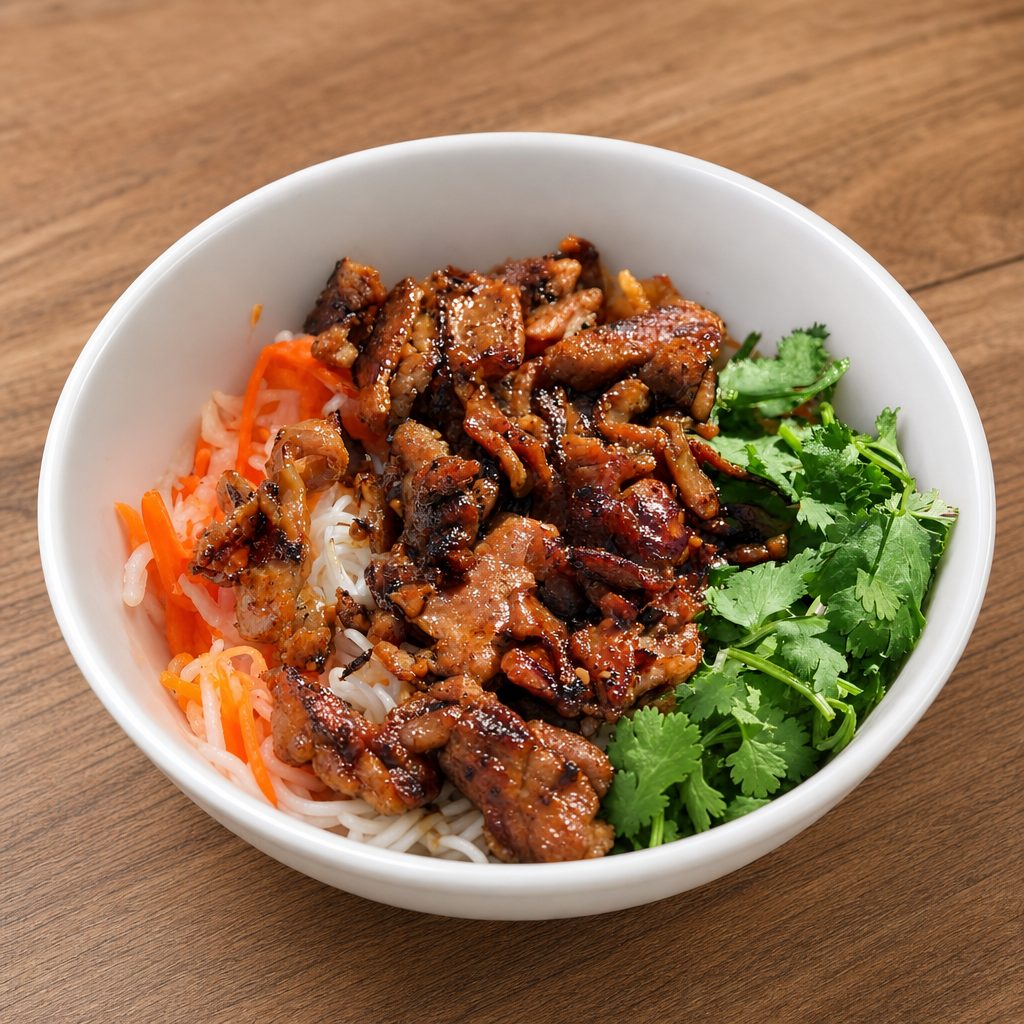 Vietnamese BBQ Pork Noodle Bowl.