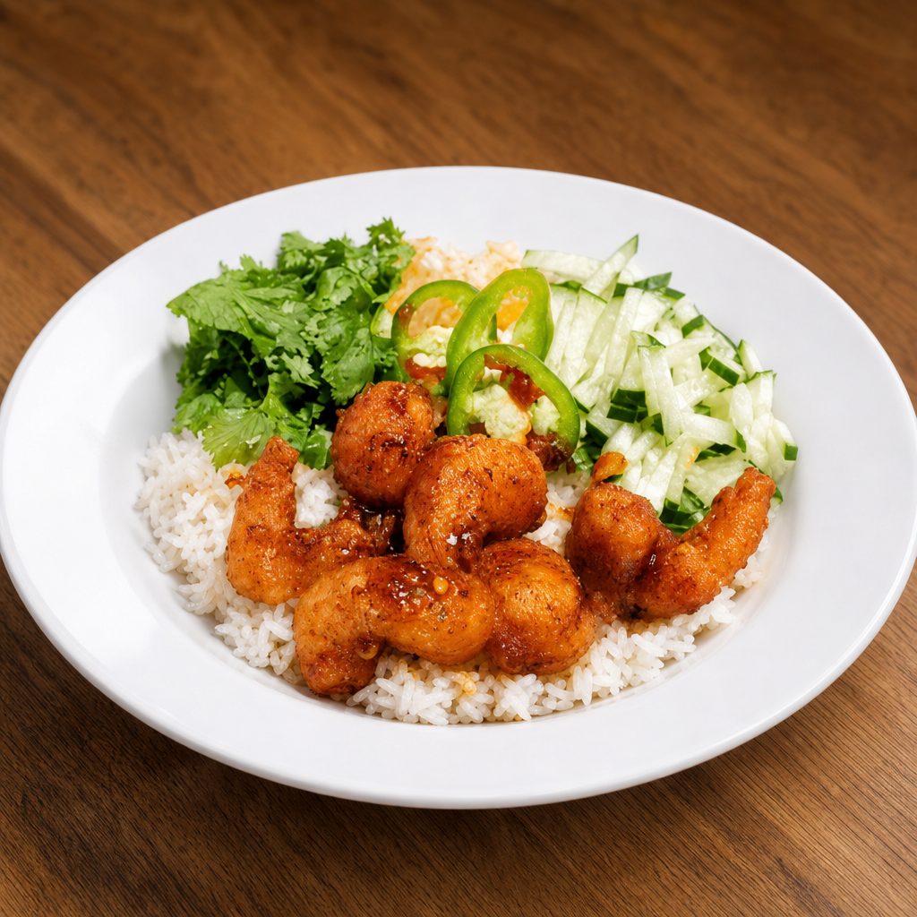Quinoa Shrimp Rice Bowl.