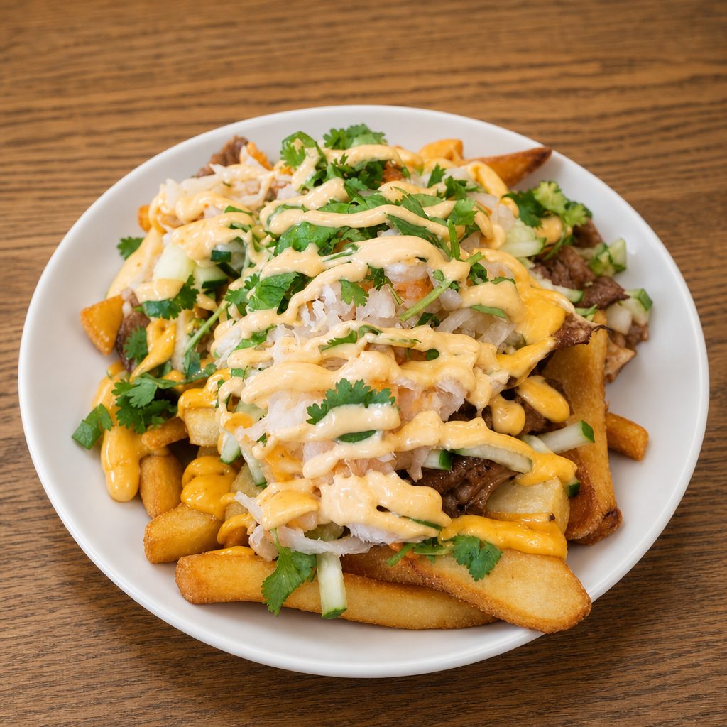 Lemongrass Beef Loaded Fries.