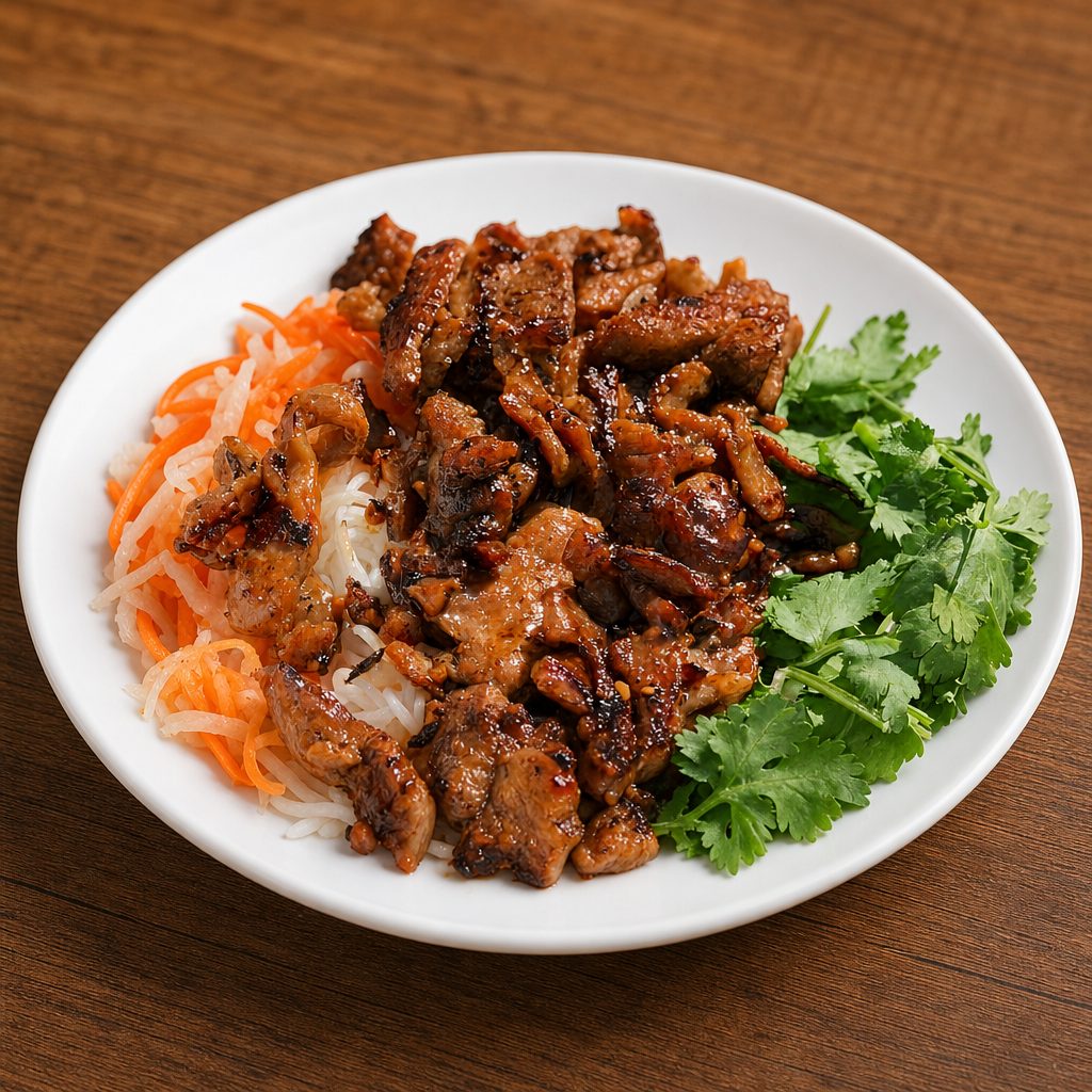 Vietnamese BBQ Pork Rice Bowl.