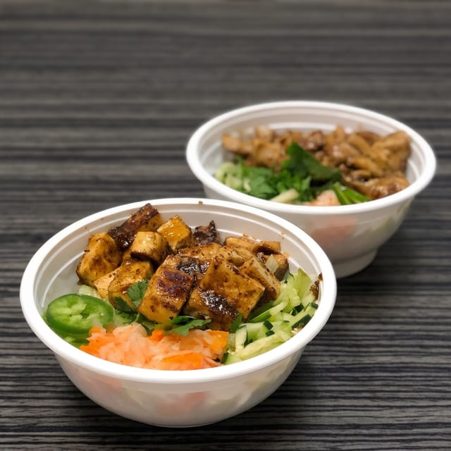 Lemongrass Tofu Rice Bowl.