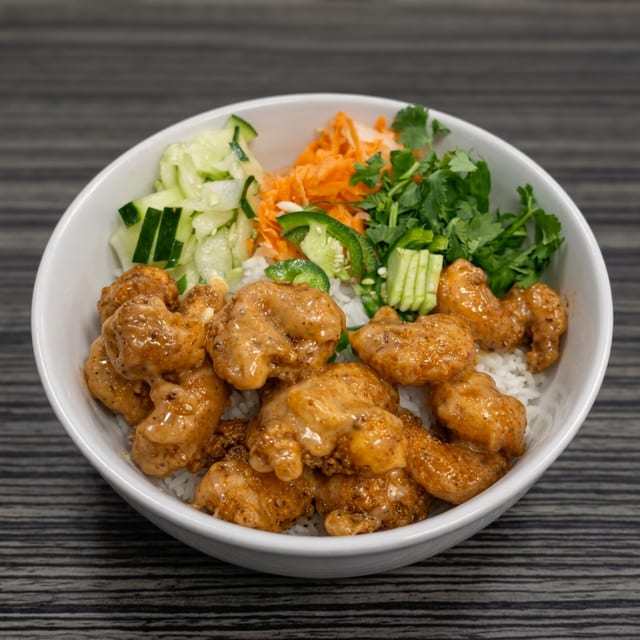 Bang Bang Shrimp Rice Bowl.
