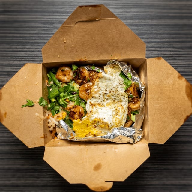 Bang Bang Shrimp Loaded Fries.