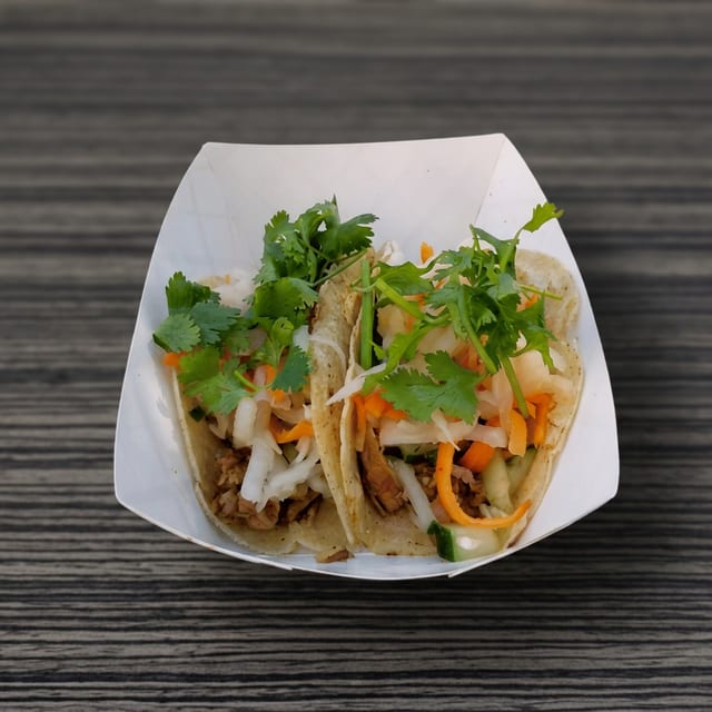 Lemongrass Chicken Yummi Tacos.