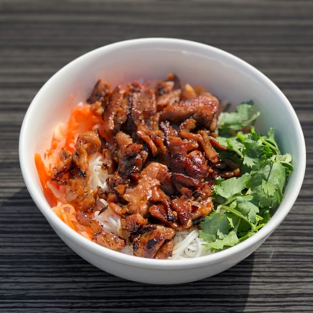 Vietnamese BBQ Pork Noodle Bowl.