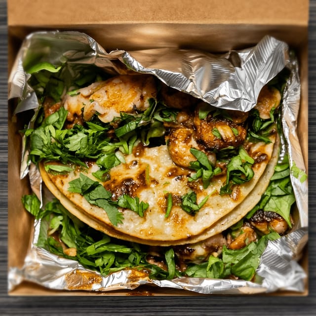 Lemongrass Shrimp Yummi Tacos.