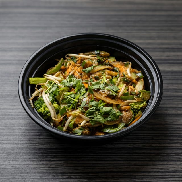 Sauteed Veggie Rice Bowl.