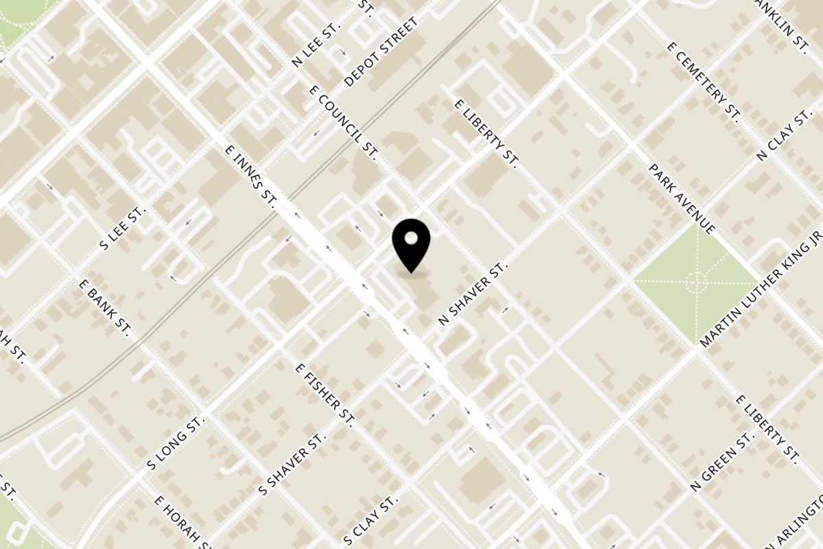 Map showing the location of YUMMI BANH MI STREETSIDE CAFÈ on 121 N Long St in Salisbury